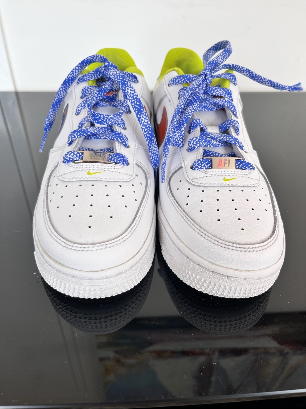 Authentic Nike Air Force 1 LV8 White/Multi-Color-Medium Blue